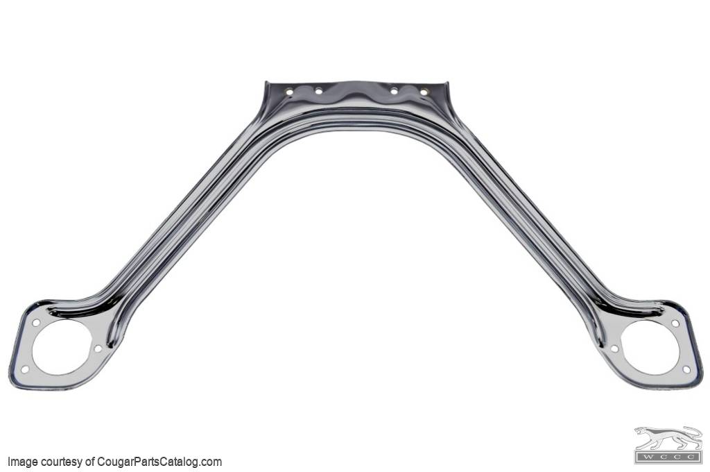 Export Brace - CHROME - PREMIUM - Repro ~ 1967 - 1970 Mercury Cougar / 1967 - 1970 Ford Mustang / Shelby - 11440