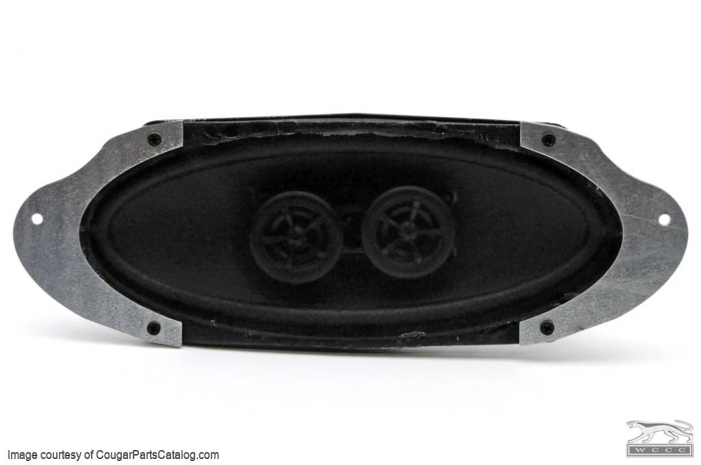 Dash Speaker - In-Dash - Non A/C - 4 x 10 Dual Voice Coil - New ~ 1967 - 1968 Mercury Cougar / 1967 - 1968 Ford Mustang 1967,1967 cougar,1967 mustang,1968,1968 cougar,1968 mustang,c7w,c7z,c8w,c8z,coil,cougar,dash,dual,ford,ford mustang,mercury,mercury cougar,mustang,new,non,speaker,voice,25631