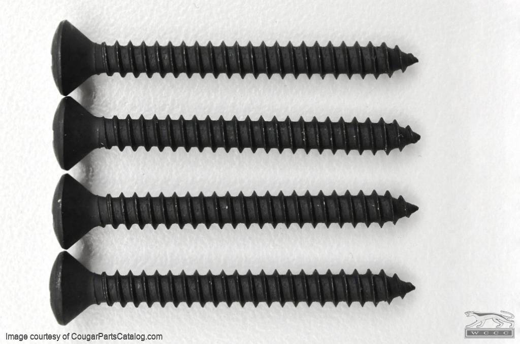 Screws - Shift Bezel - Automatic Transmission - Set of 4 - Repro ~ 1967 - 1968 Mercury Cougar / 1967 - 1968 Ford Mustang - 10480