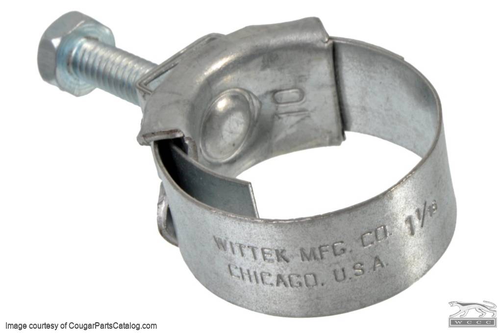 Wittek - 390 - 427 - 429 - Tower Hose Clamp Kit - CONCOURS - Date Stamped - SET OF 10 - Repro ~ 1970 Mercury Cougar - 1970 Ford Mustang - 52305