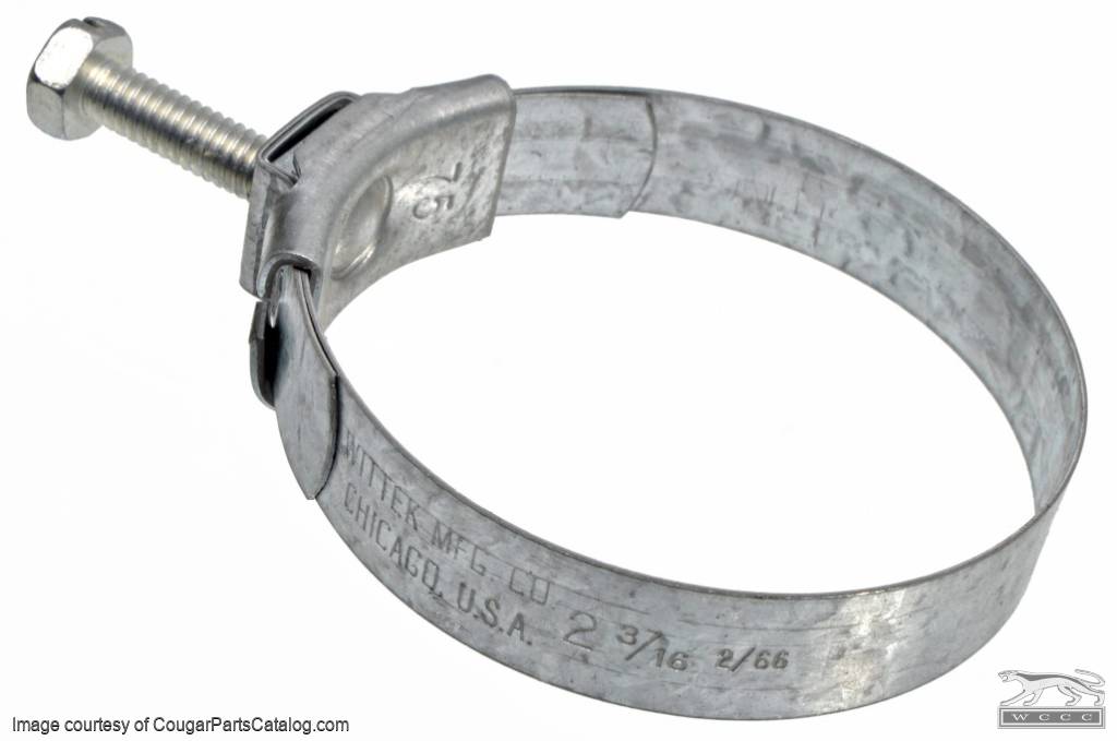 Wittek - 289 / 302 - Tower Radiator Hose Clamp - CONCOURS - Date Stamped - Repro ~ 1967 - 1968 Mercury Cougar / 1967 - 1968 Ford Mustang - 30492