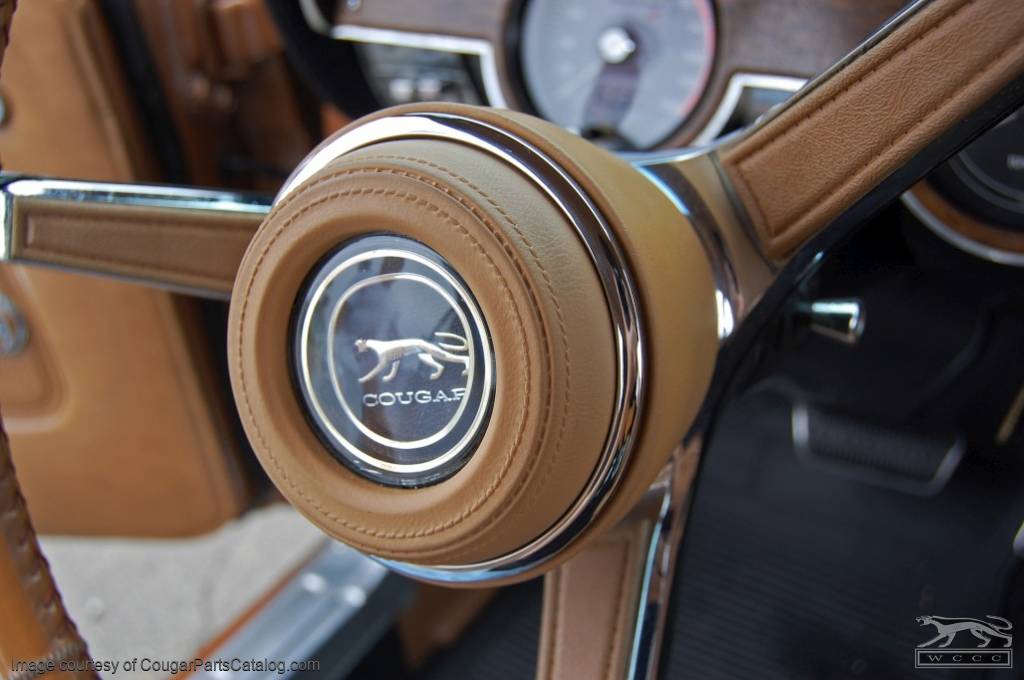 Trim Ring - Steering Wheel Center - Repro ~ 1967 Mercury Cougar / 1967 Ford Mustang - 26191