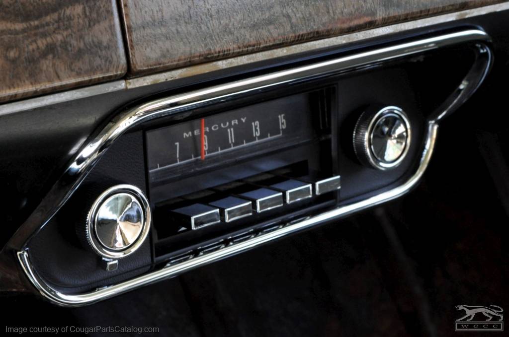 Bezel - Radio - Non Console - Repro ~ 1967 - 1968 Mercury Cougar / 1967 - 1968 Ford Mustang - 26686