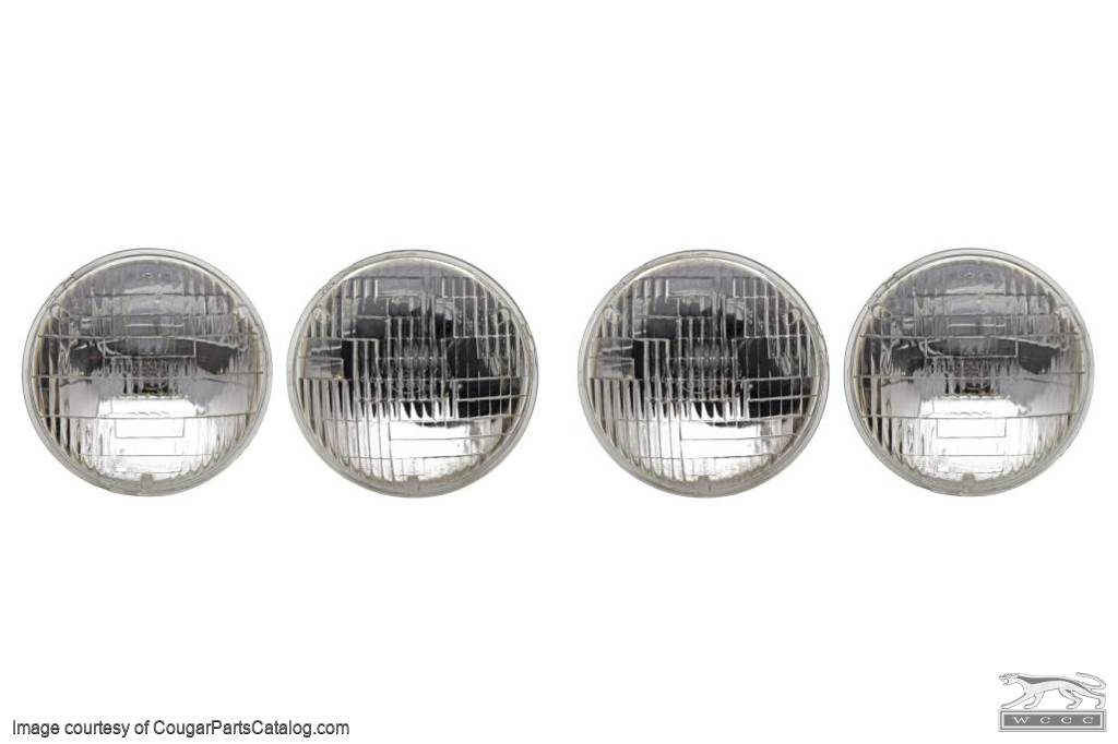Complete Headlight Set - High Beam / Low Beam - FoMoCo - Used ~ 1967 - 1973 Mercry Cougar / 1967 - 1973 Ford Mustang - 10079