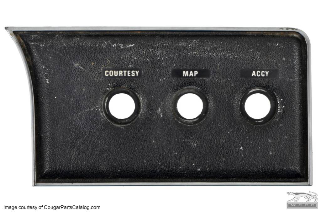 Dash Switch Panel - XR7 - w/ACCY - Used ~ 1971 - 1973 Mercury Cougar - 10189