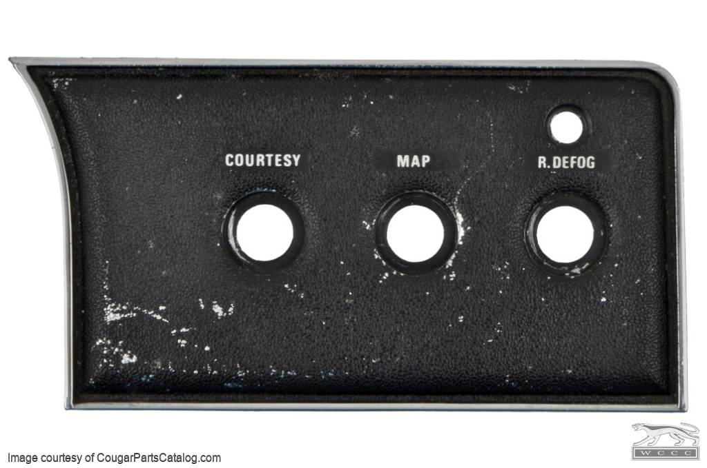 Dash Switch Panel - XR7 - w/ Rear Defog - Used ~ 1971 - 1973 Mercury Cougar - 10190