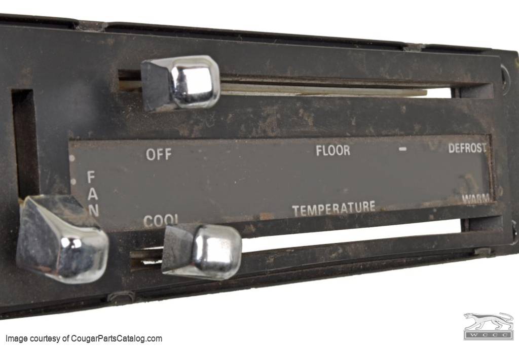 Heater Control Assembly - Non A/C - Used ~ 1971 - 1973 Mercury Cougar / 1971 - 1973 Ford Mustang - 11-0035