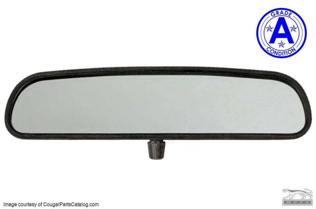 Rear View Mirror Assembly - Interior - Small Twist - Grade A - Used ~ 1967 Mercury Cougar / 1967 Ford Mustang - 11043