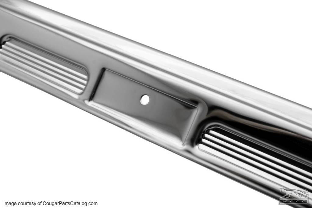 Door Sill Scuff Plates - STAINLESS STEEL - PAIR - Repro ~ 1967 - 1968 Mercury Cougar / 1967 - 1968 Ford Mustang - 11379