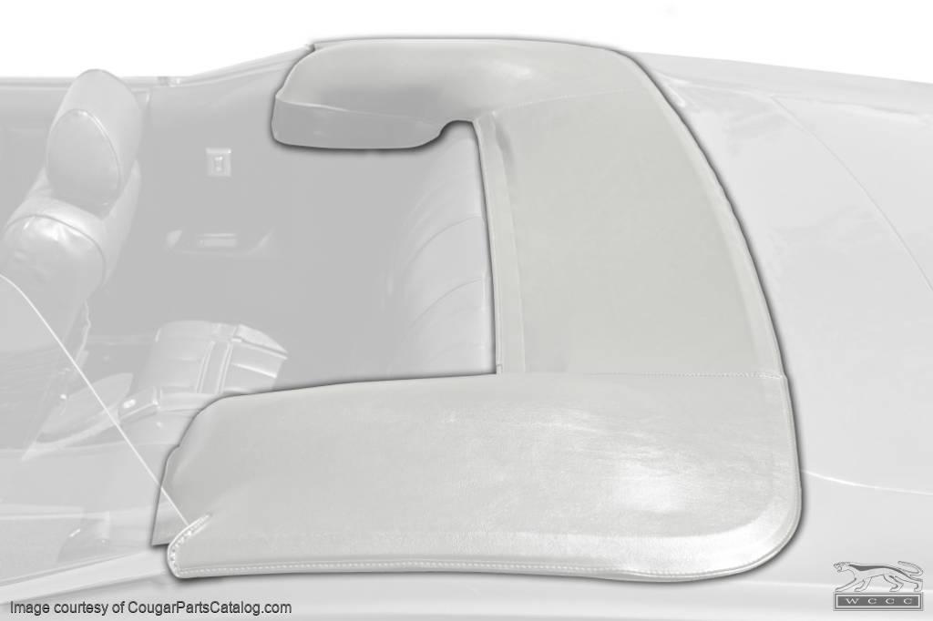 Convertible Top Boot - WHITE - Repro ~ 1969 - 1970 Mercury Cougar / 1969 - 1970 Ford Mustang - 11611