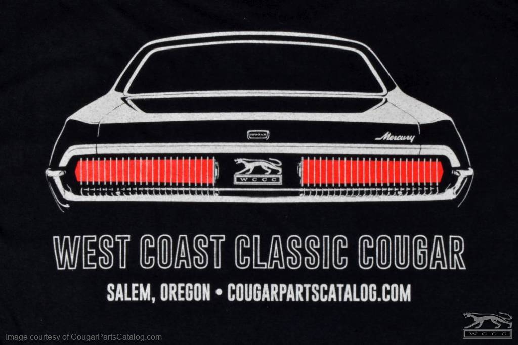 T-Shirt - WCCC Black Edition - Men's XL - New ~ 1967 - 1968 Mercury Cougar  - 12-0065