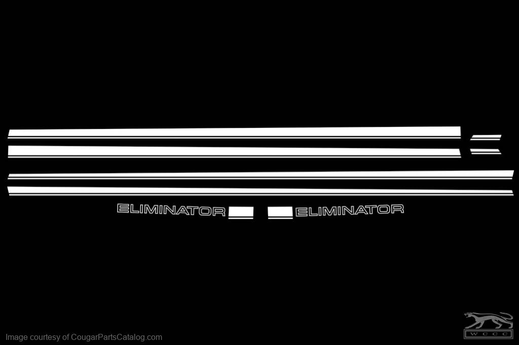 Eliminator Stripe Kit - WHITE - Repro ~ 1969 Mercury Cougar Eliminator - 21-2003