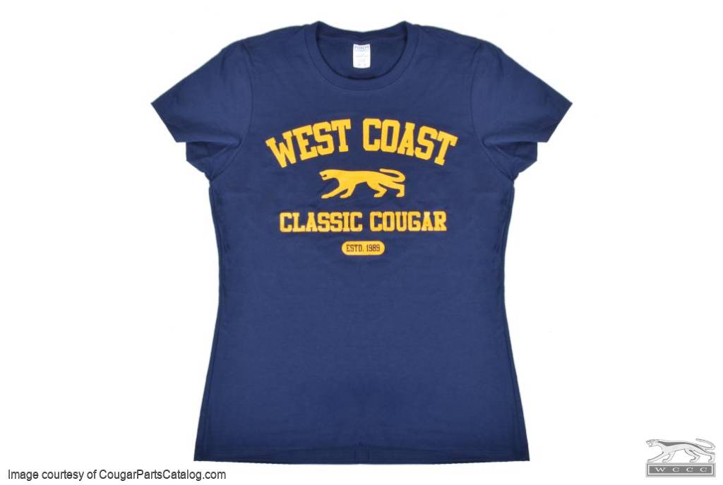 T-Shirt - WCCC Athletic Style - LADIES MEDIUM - New ~ 1967 - 1973 Mercury Cougar  - 12-1022