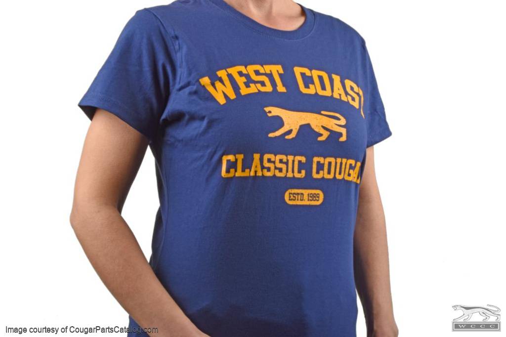 T-Shirt - WCCC Athletic Style - LADIES MEDIUM - New ~ 1967 - 1973 Mercury Cougar  - 12-1022