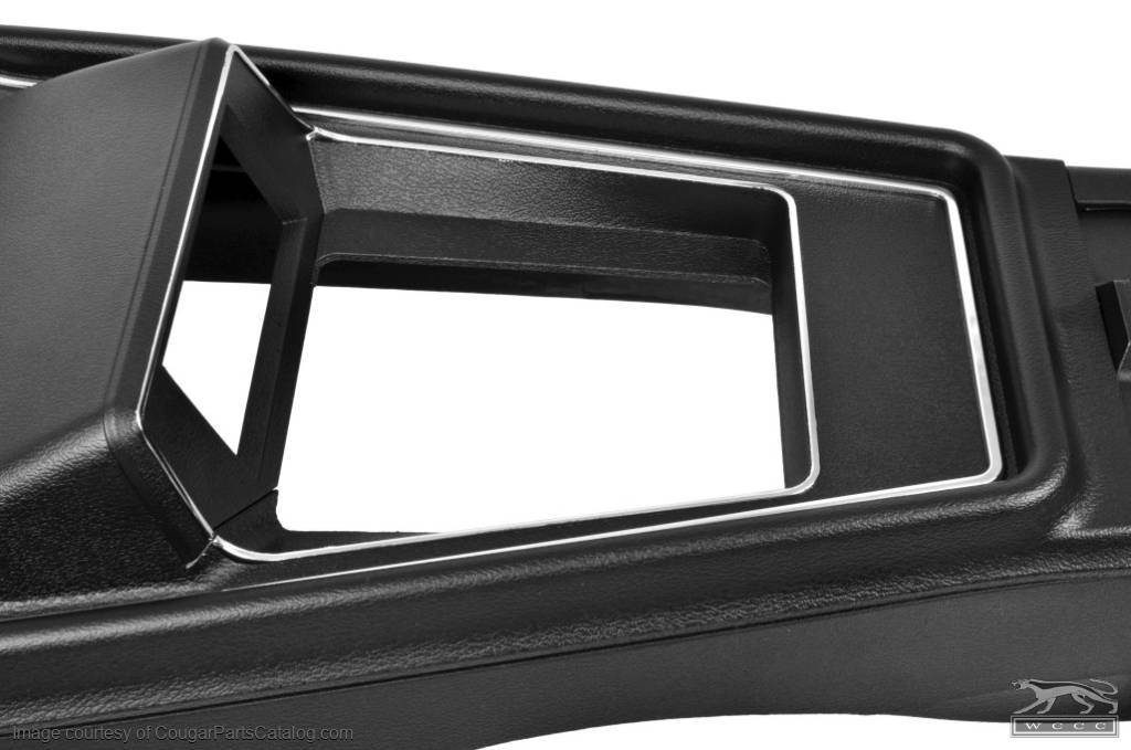 Center Console Assembly - Manual / Auto - Black - Without Clock - Repro ~ 1971 - 1973 Mercury Cougar / 1971 - 1973 Ford Mustang - 12138