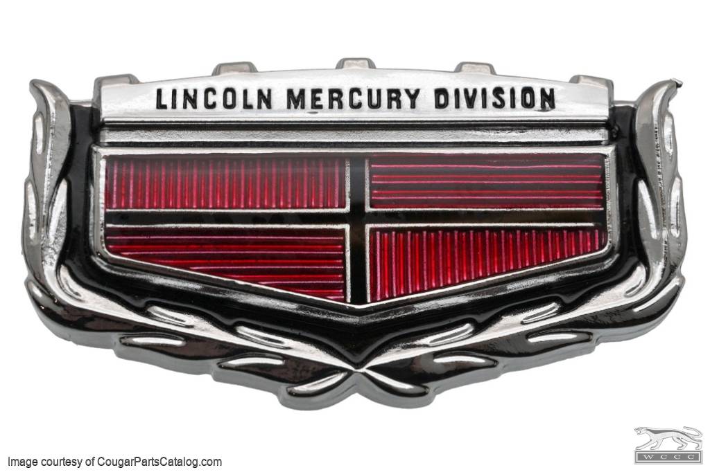 Emblem - Fuel Door - Mercury Crest - Restored ~ 1969 - 1970 Mercury Cougar 1969,1969 cougar,1970,1970 cougar,c9w,charge,core,cougar,crest,d0w,door,emblem,fuel,gas,includes,mercury,mercury cougar,restored,12582