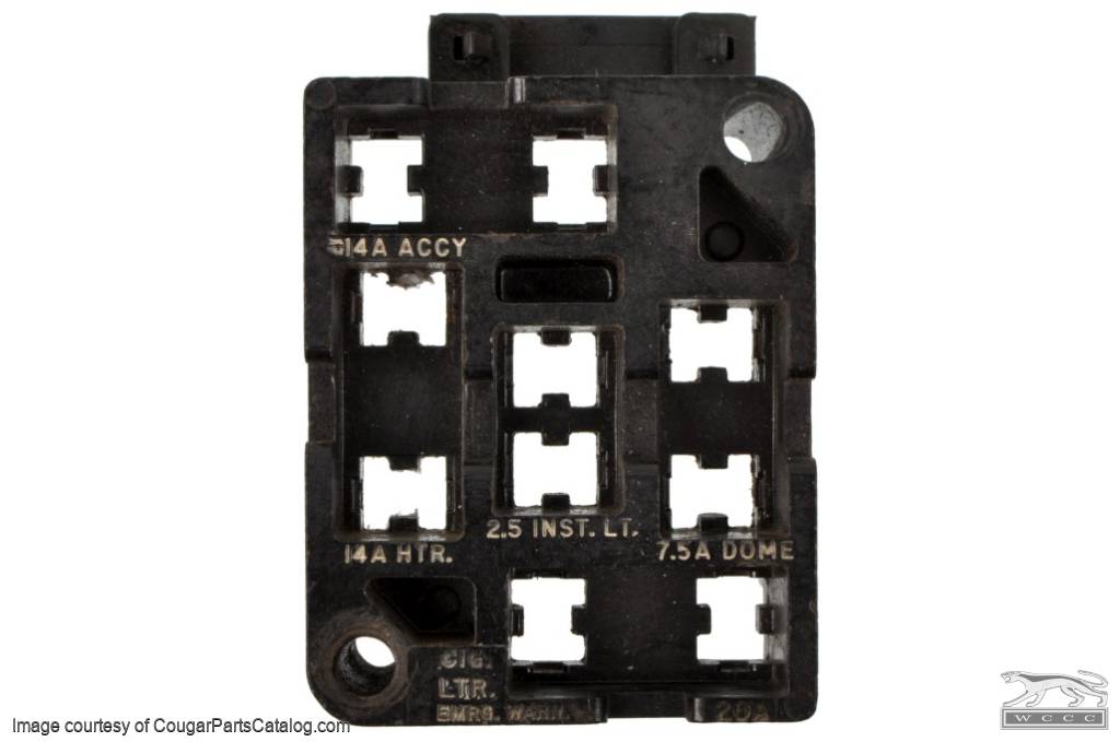 Fuse Block - Grade A - Used ~ 1967 - 1968 Mercury Cougar / 1967 - 1968 Ford Mustang - 10281
