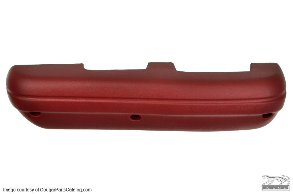 Armrest - Front - RED - Driver Side - Repro ~ 1969 - 1970 Mercury Cougar / 1969 - 1970 Ford Mustang - 12830