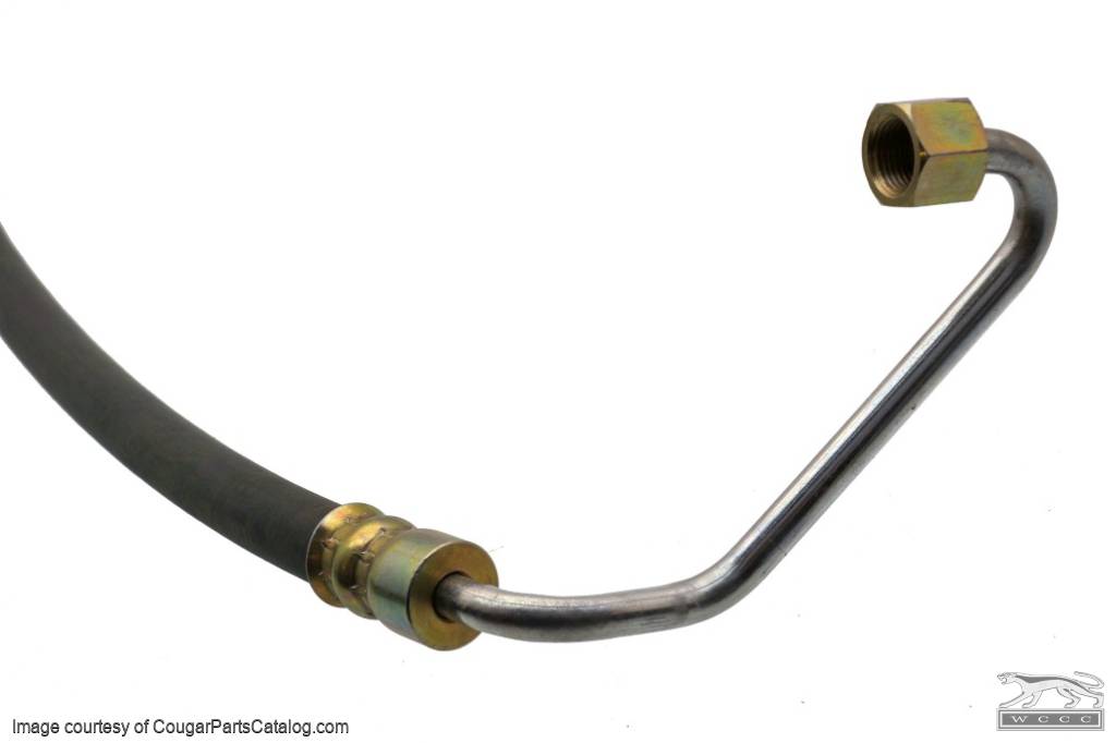 Power Steering Hose - Upper High Pressure - 351W - Concours - Repro ~ 1969 Mercury Cougar - 1969 Ford Mustang - 13724