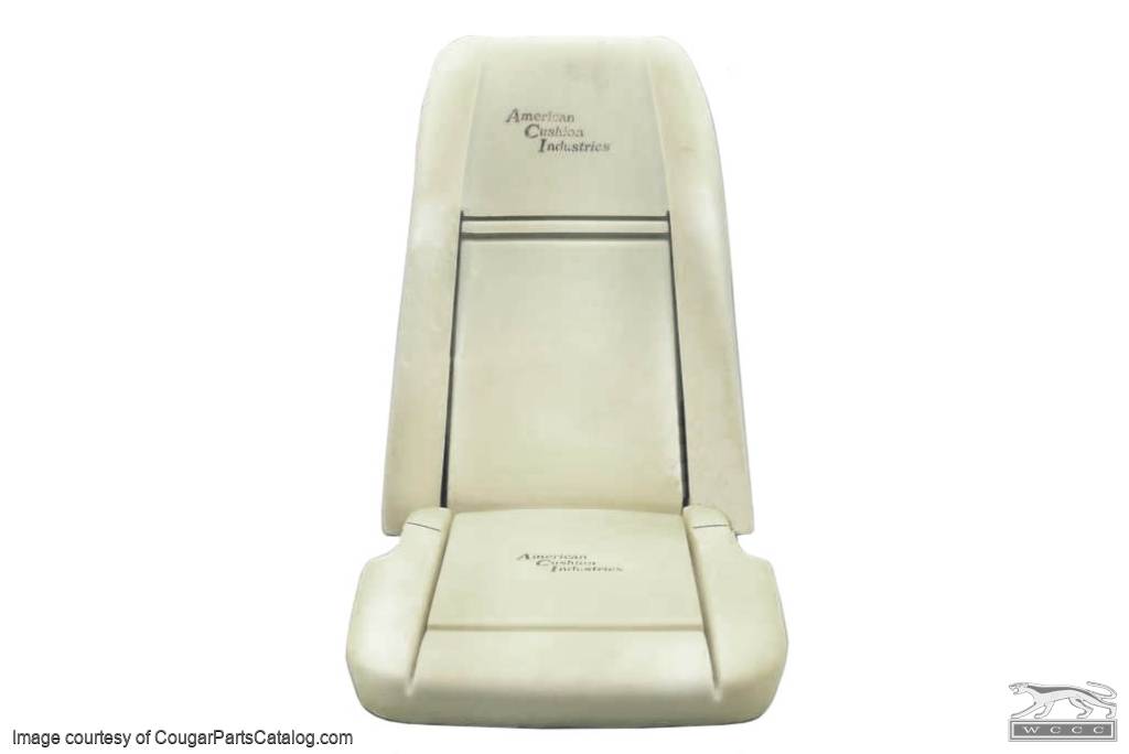 Seat Cushion Foam - High Back Bucket Seat - PREMIUM - EACH - Repro ~ 1969 -  1970 Mercury Cougar / 1969 - 1970 Ford Mustang ( 1969 Mercury Cougar, 1970  Mercury