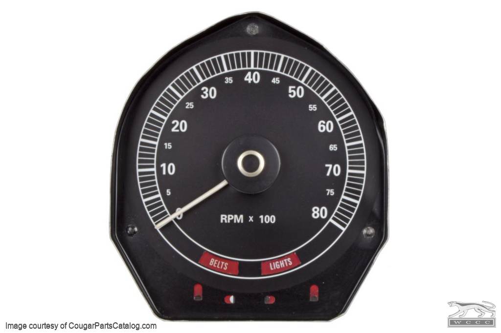Tachometer - XR7 & Eliminator 8000 RPM - New ~ 1970 Mercury Cougar - 13772