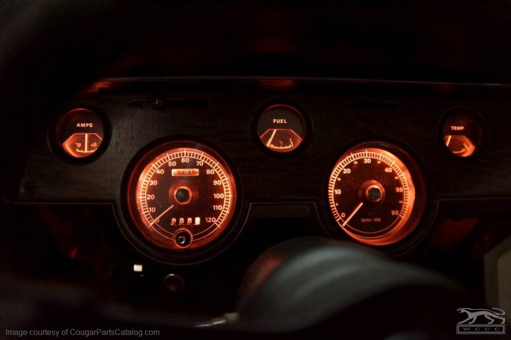Here's what the red filters look like with LED bulbs, in a 68 XR7.