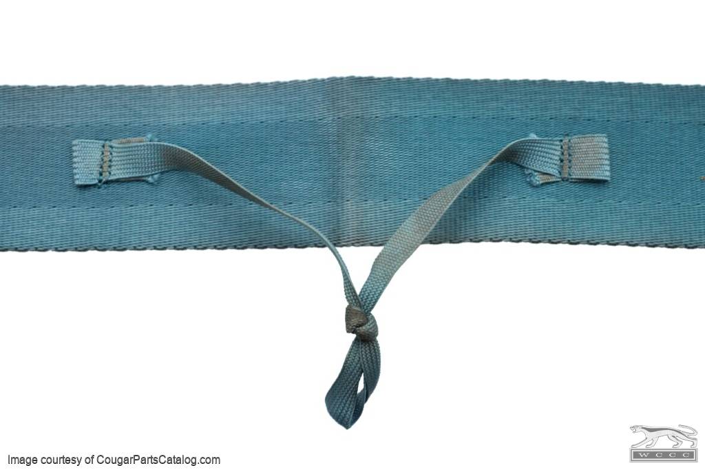 Seat Belts - Coupe - Deluxe - Aqua - Grade B - Used ~ 1969 Mercury Cougar / 1969 Ford Mustang - 14-0053