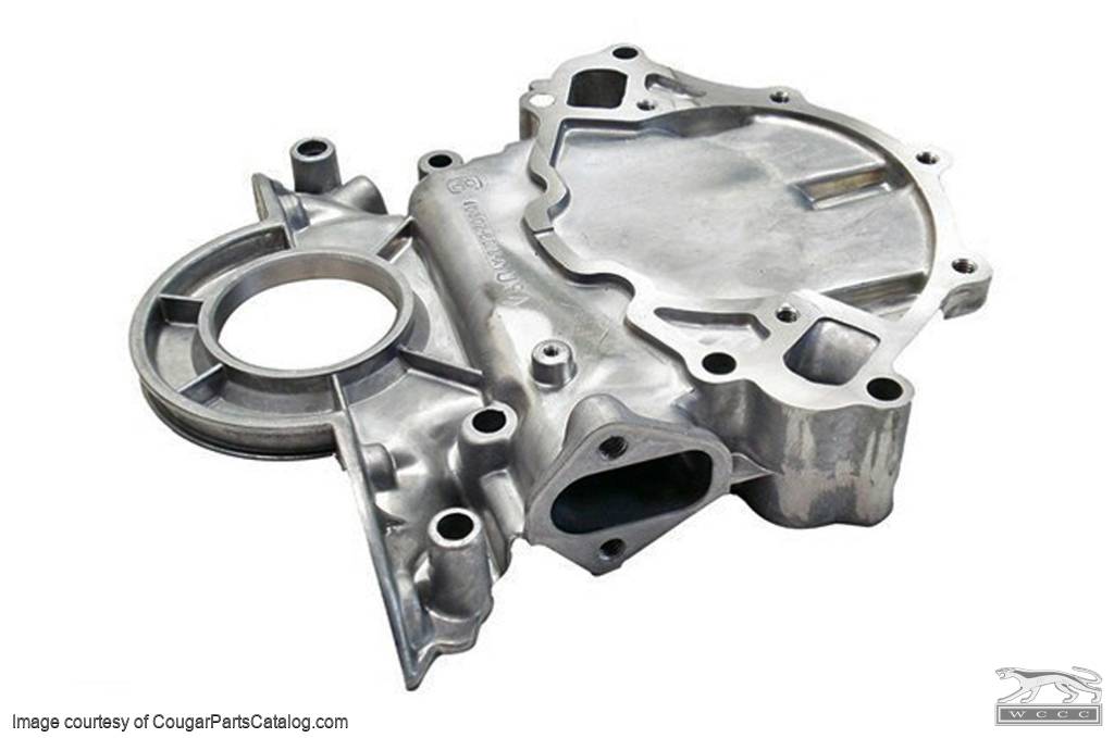 Timing Chain Cover - Small Block - Aluminum - PREMIUM - Repro ~ 1973 - Later Ford Mustang - 14103