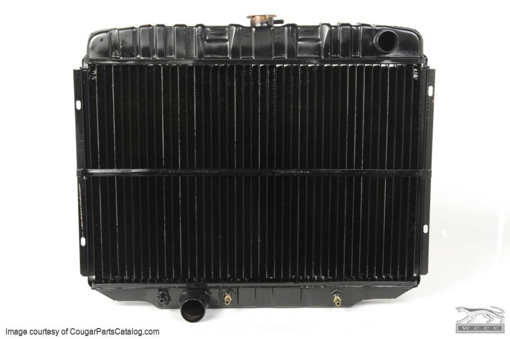Radiator - 3 Core - 24 Inch - 390 / 427 / 428 / 1970 351 - Repro ~ 1967 -  1970 Mercury Cougar / 1967 - 1970 Ford Mustang ( 1967