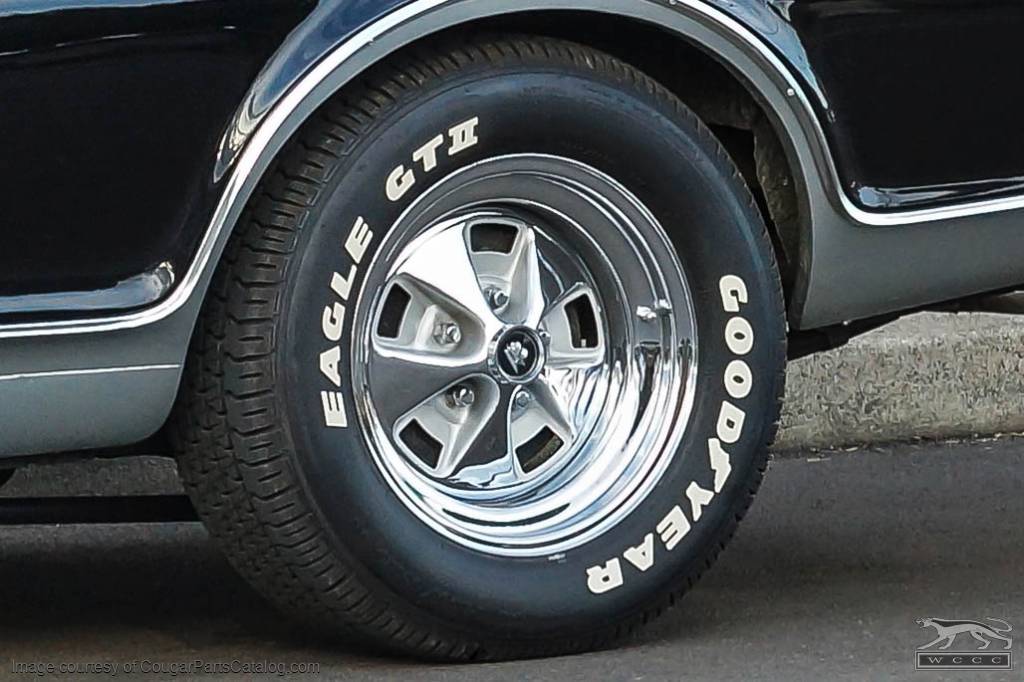 Styled Steel Wheel - 15 X 7 - Chrome Outer Rim - Repro ~ 1967 - 1968 Mercury Cougar - 14746