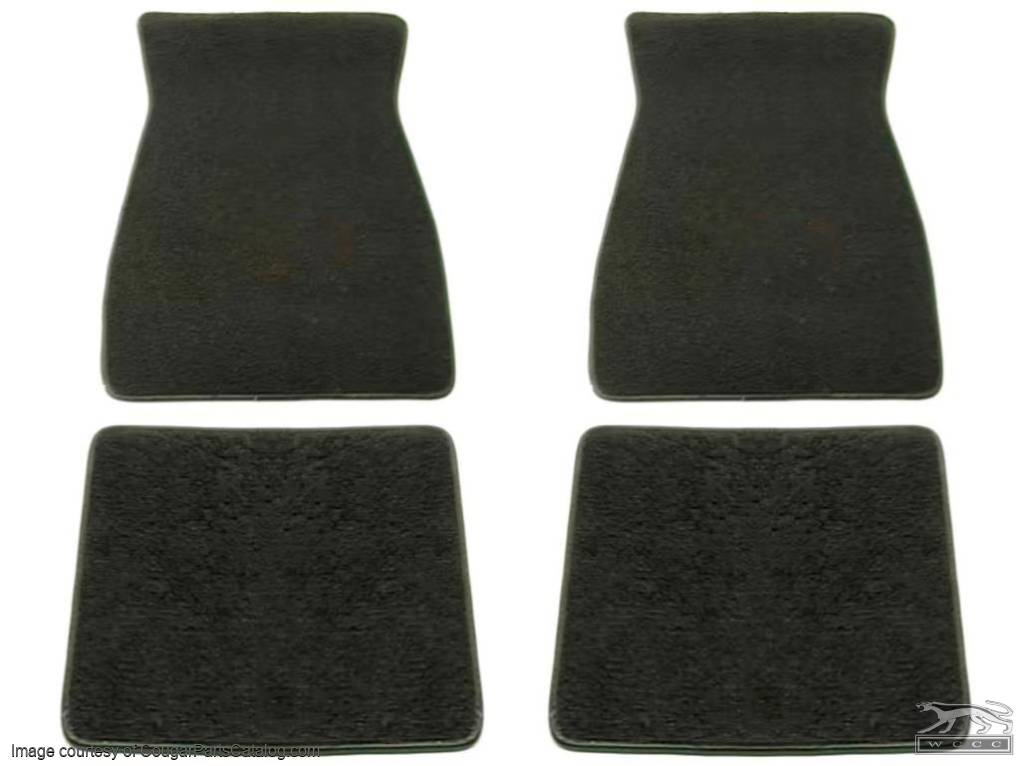 Floor Mats - COUPE ONLY - BLACK Carpet - Repro ~ 1971 - 1973 Mercury ...