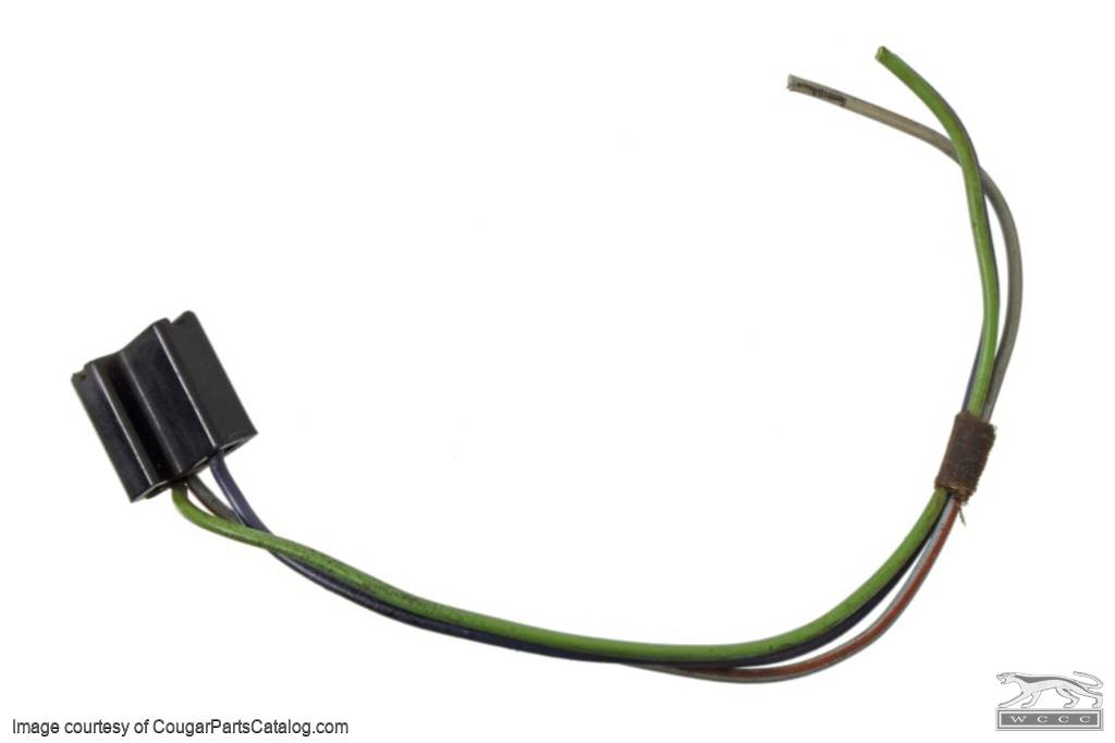 Wiring Pigtail - Under Dash Harness to Seat Belt Relay - STD / XR7 - Used ~ 1967 - 1968 Mercury Cougar - 15636