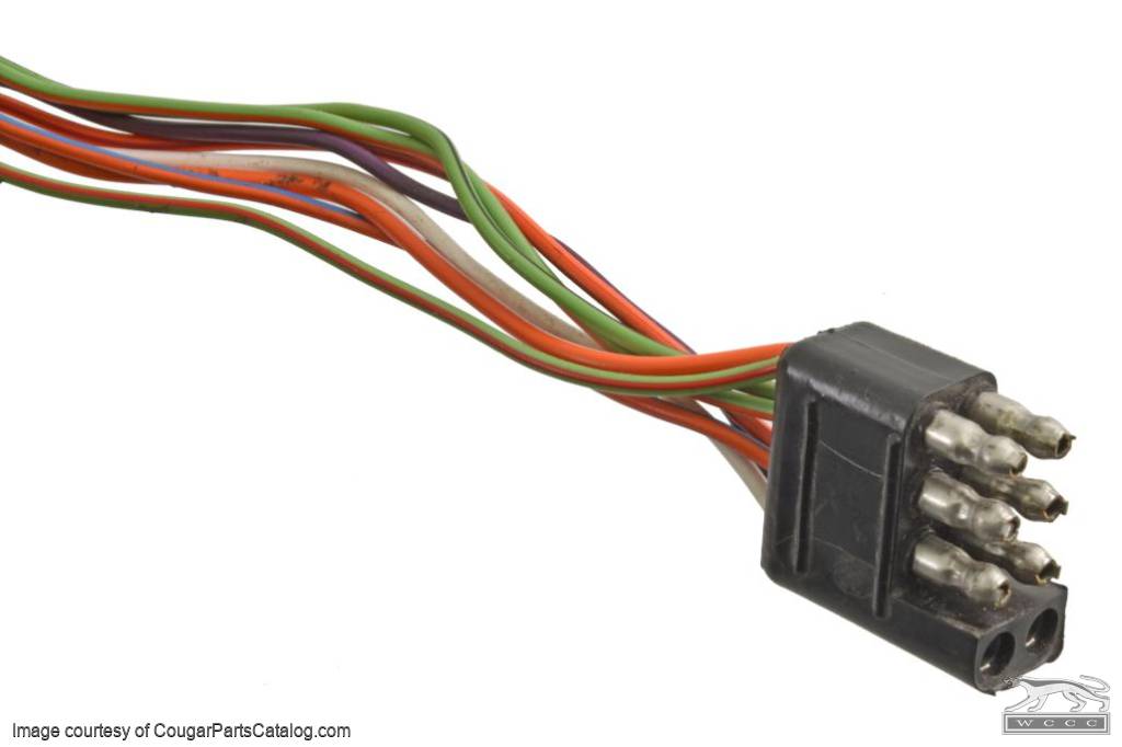 Wiring Pigtail - Taillight Harness - From K-8 Relay to Taillight Harness Plug - Used ~ 1967 Mercury Cougar - 15771