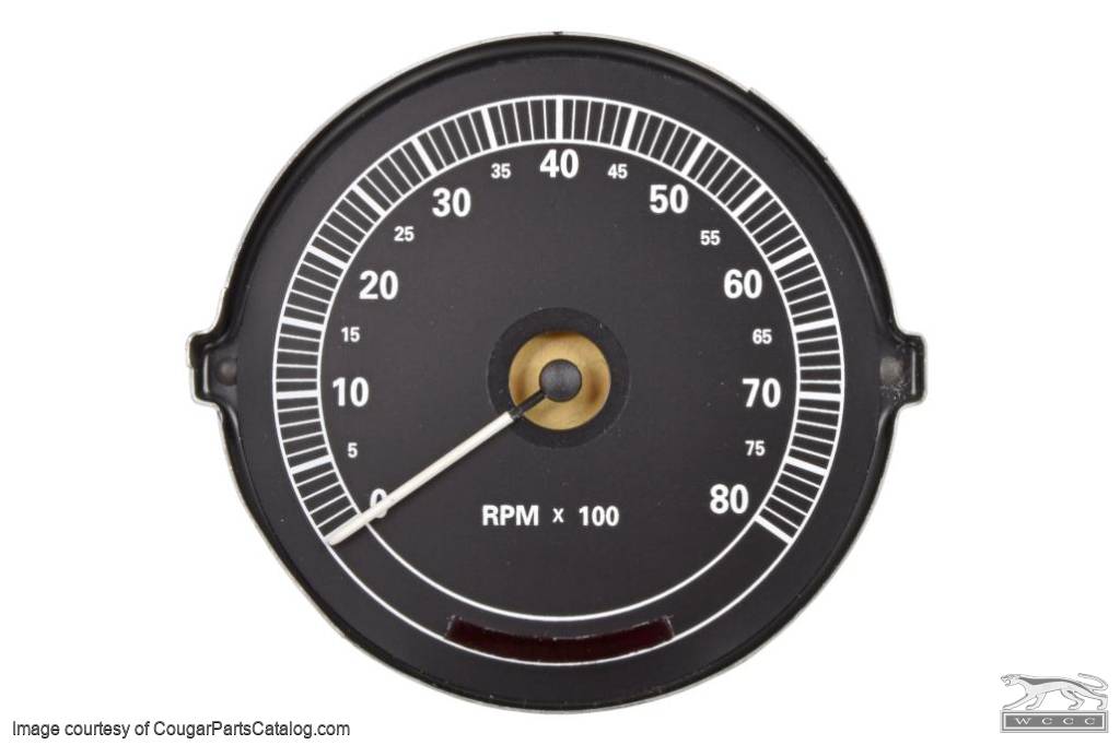 Tachometer - 8000 RPM - XR7 - New ~ 1967 - 1968 Mercury Cougar - 15773