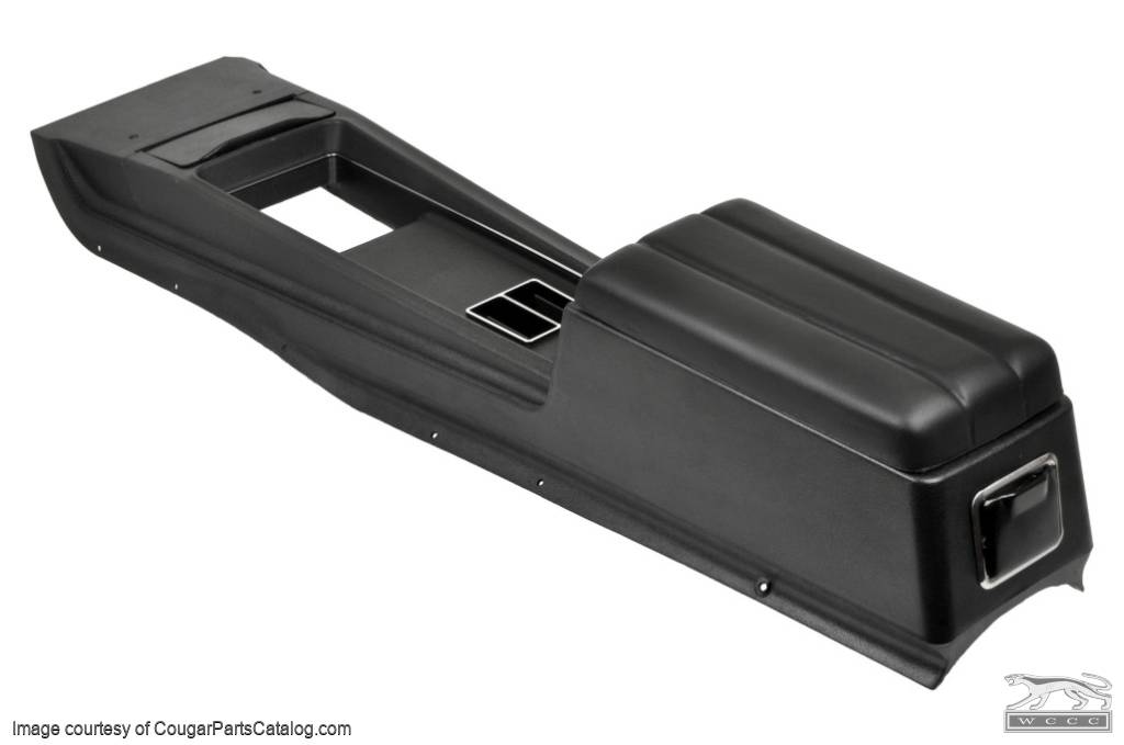 Center Console - Automatic Transmission - without Insert - Three Hump Lid - Repro ~ 1969 Mercury Cougar / 1969 Ford Mustang - 17781
