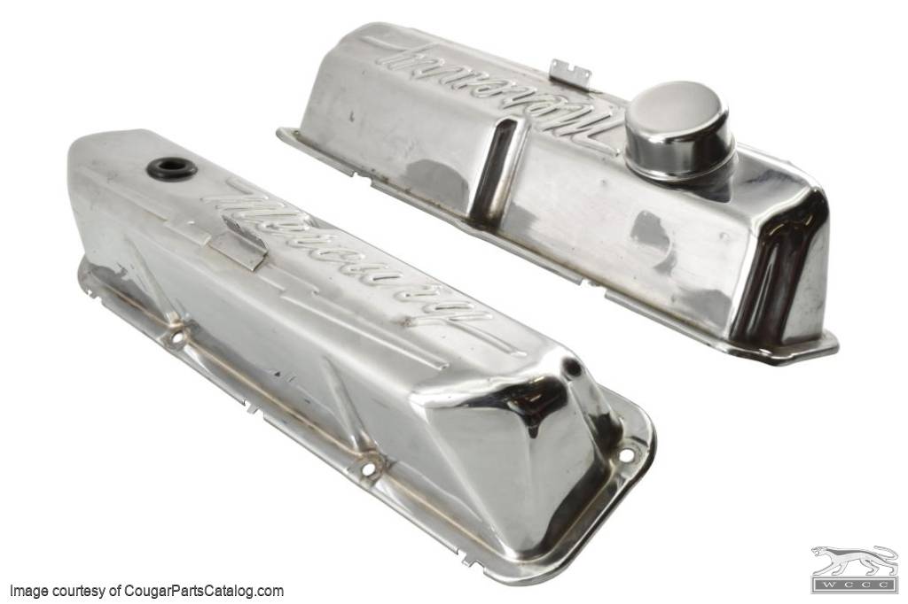 Valve Cover - Mercury Scripted Pent Roof - Chrome - 352 / 390 - PAIR ...