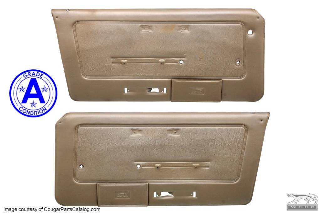 Door Panels - XR7 - Grade A - Used ~ 1968 Mercury Cougar - 19324