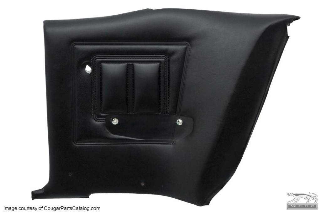 Rear Interior Panel - XR7 - BLACK - Passenger Side - Used ~ 1970 Mercury Cougar - 19629
