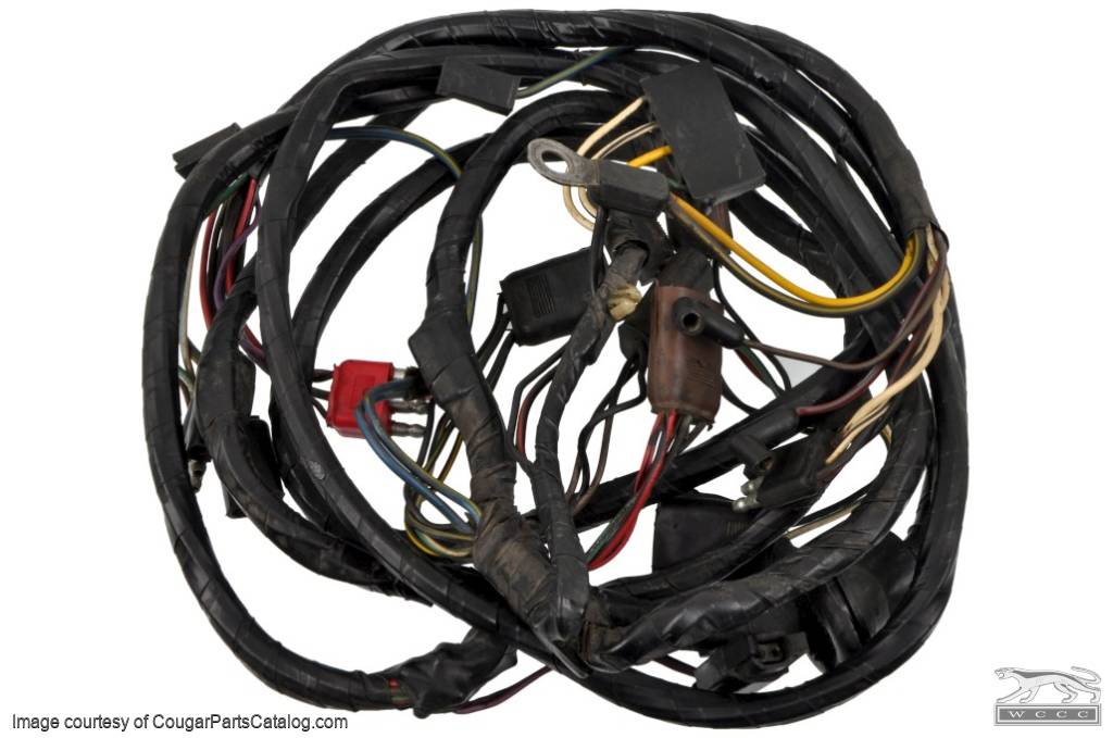 Under Hood Wiring Harness - Standard - Grade B - Used ~ 1967 Mercury Cougar 2001727,67hlwire-std-67,C7WY-14290-J 1967,14290,1967 cougar,c7w,c7wy,cougar,grade,harness,headlight,hood,loom,main,mercury,mercury cougar,standard,under,underhood,used,wiring,15367