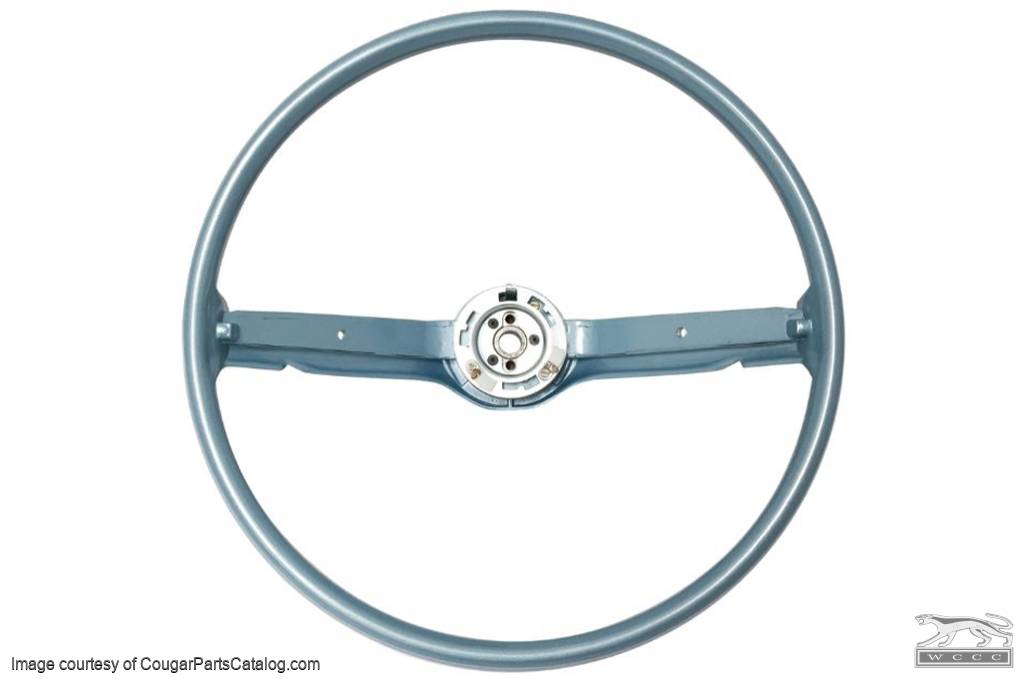 Steering Wheel - Standard - BLUE - Repro ~ 1968 - 1969 Mercury Cougar / 1968 - 1969 Ford Mustang - 23545