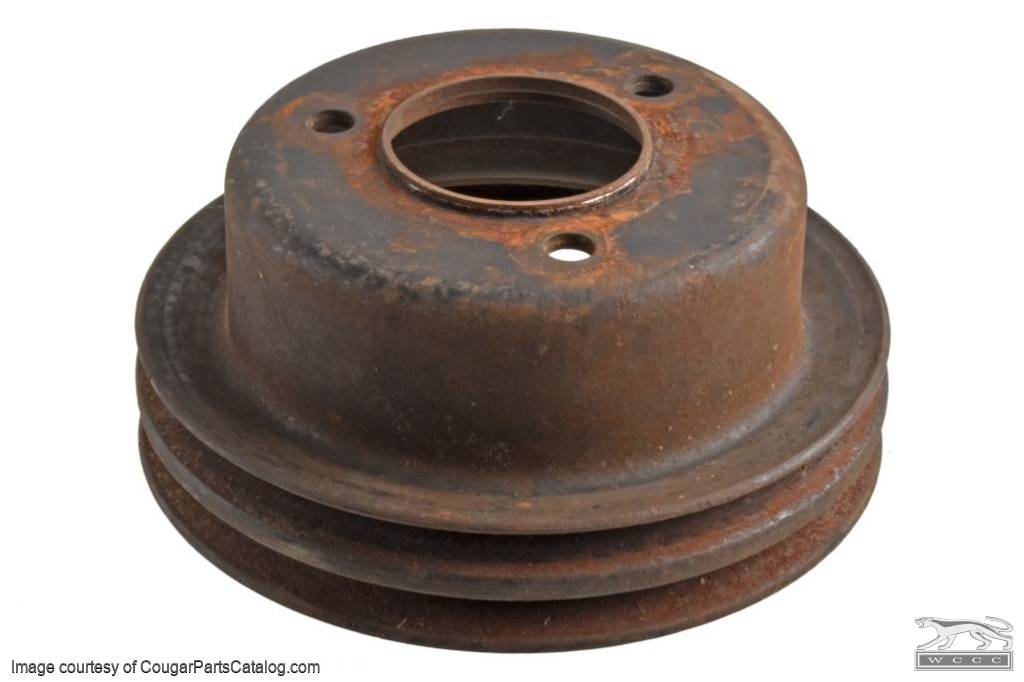 Pulley - Crankshaft - Double Sheave - 289 - C6OE-6312-A - Used ~ 1967 Mercury Cougar / 1967 Ford Mustang - 23917