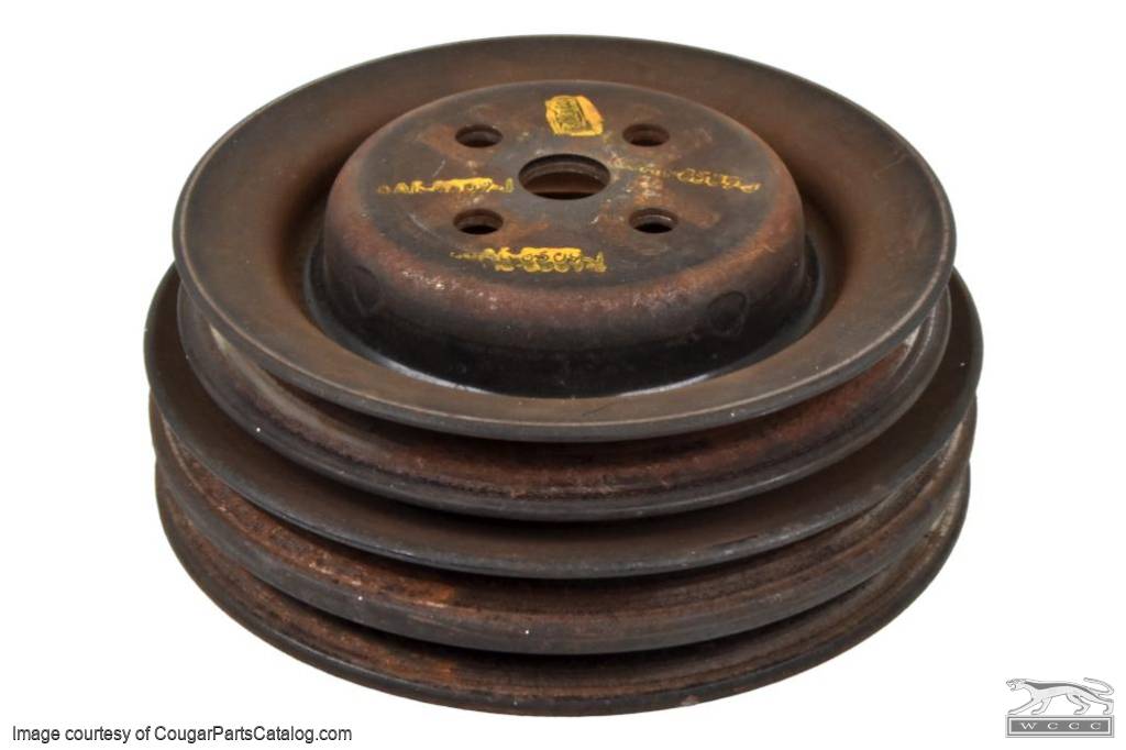 Pulley - Water Pump - 390 - California - without A/C - C6AE-8509-J - Used ~ 1967 Mercury Cougar / 1967 Ford Mustang - 23921