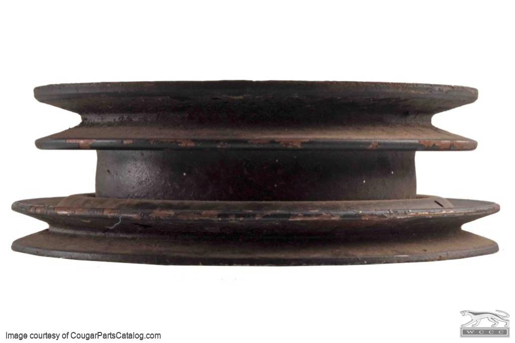 Pulley - Crankshaft - Double Sheave - 390 - C8AE-6312-C - Used ~ 1968 - 1969 Mercury Cougar / 1968 - 1969 Ford Mustang - 24367