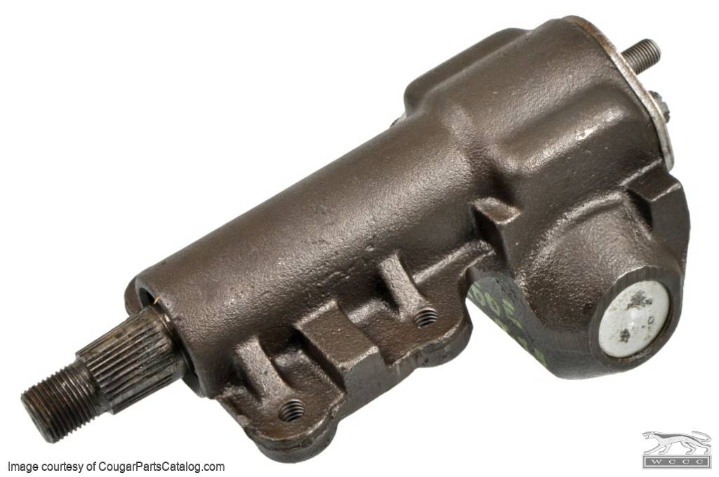 Steering Gear Box - SMB-K 1-1/8 Inch Sector Shaft - Rebuilt ~ 1967 - 1970 Mercury Cougar / 1967 - 1970 Ford Mustang  smb-f,1967,1967 cougar,1967 mustang,1968,1968 cougar,1968 mustang,1969,1969 cougar,1969 mustang,1970,1970 cougar,1970 mustang,box,c7w,c7z,c8w,c8z,c9w,c9z,charge,core,cougar,d0w,d0z,ford,ford mustang,gear,includes,mercury,mercury cougar,mustang,rebuilt,smb,steering,smbk,smb-k,25920