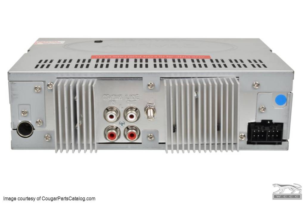 Radio - KHE-300 - AM-FM Stereo - w/ 1/8" RCA and USB inputs - New ~ 1967 - 1973 Mercury Cougar / 1967 - 1973 Ford Mustang - 25980