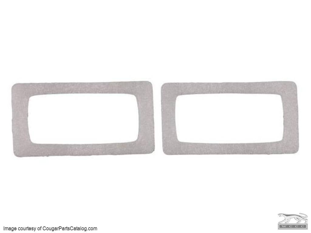 Gaskets - Side Marker Light Lens To Chrome Bezel - PAIR - Repro ~ 1970 Mercury Cougar / 1970 Ford Mustang - 26112
