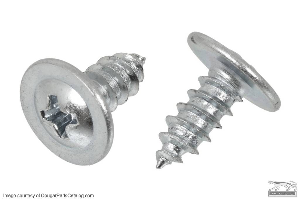 Screws - Moulding / Trim - Exterior - Pack of 100 - ECONOMY - Repro ~ 1967 - 1973 Mercury Cougar / 1967 - 1973 Ford Mustang - 41154