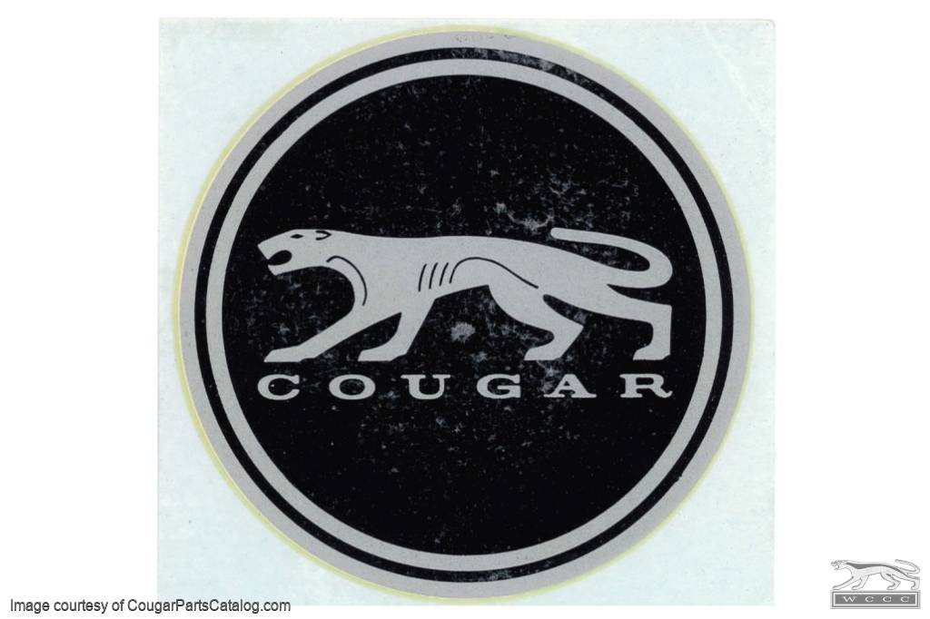 Decal - Water Transfer - BLACK / WHITE - COUGAR / Walking Cat - NOS ~ 1967-73 Mercury Cougar - 26455