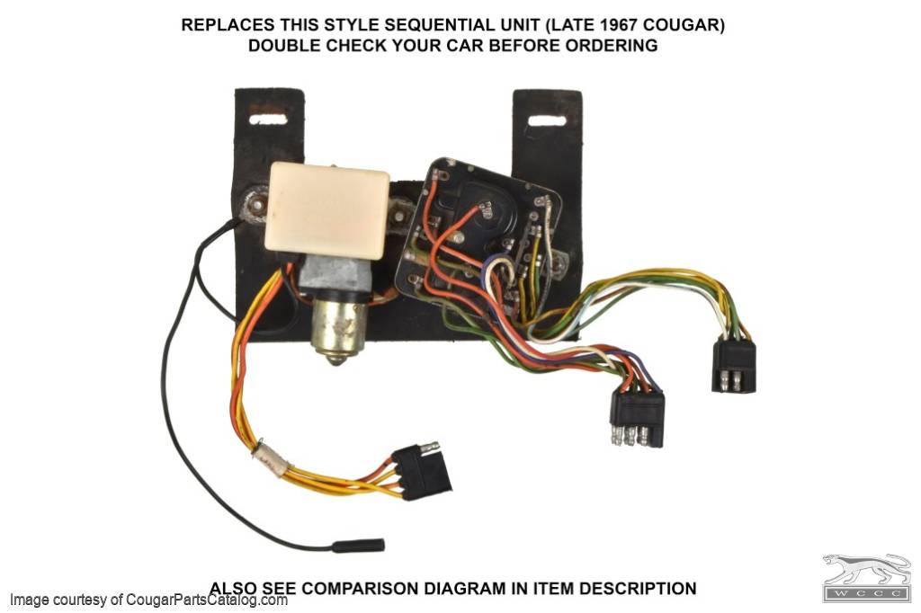 Turn Signal Sequential Unit - Solid State - LATE - After 1/2/67 - Repro ~ 1967 Mercury Cougar - 26708