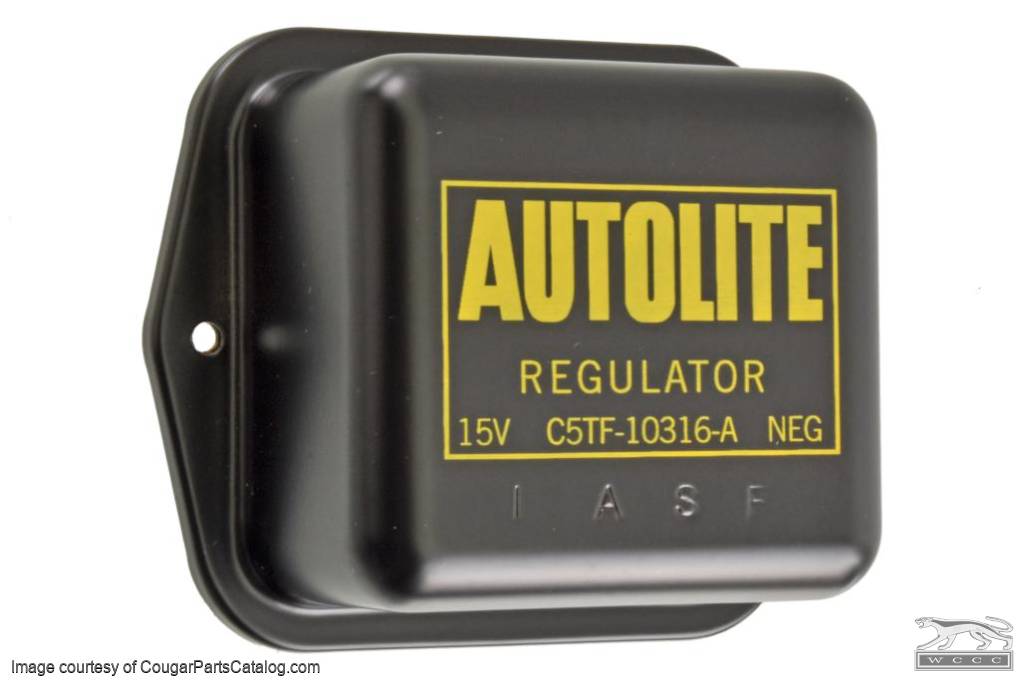 Voltage Regulator - COVER Only - w/ Air Conditioning - Repro ~ 1967 Mercury Cougar - 1967 Ford Mustang - 26741